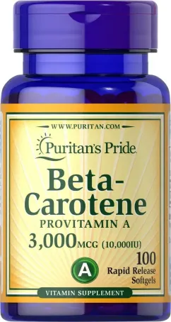 Вітамін Puritan's Pride Beta-Carotene 10000 IU 100 капсул (13473)