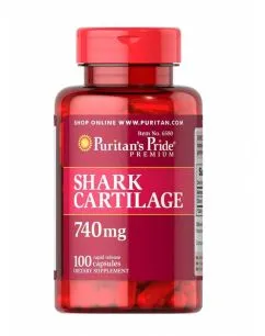 Мінерали Puritan's Pride Shark cartilage 740 мг 100 капсул (23456)