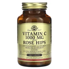 Вітамін C Solgar W/Rose Hip 1000 мг 100 таб (21978)