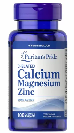 Вітаміни Puritan's Pride Calcium Вітаміни Magnesium Chelated 100 капсул (100-14-3255733-20)