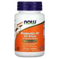 Пробиотик Now Foods Probiotic-10™ 100 Billion 30 капсул (2022-10-2605)