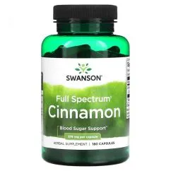 Натуральная добавка Swanson Full Spectrum Cinnamon 375 мг 180 капсул (100-66-2771794-20)