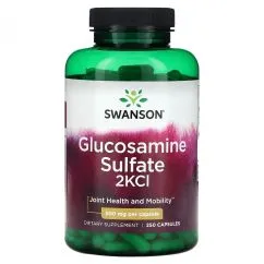 Хондропротектор Swanson Glucosamine Sulfate 2KCI 500 мг 250 капсул (2022-09-0922)