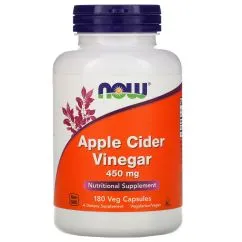 Натуральна добавка Now Foods Apple Cider Vinegar 450 мг 180 капсул (2022-10-0700)