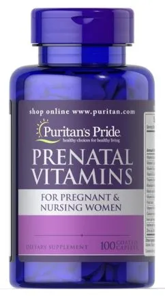 Вітаміни Puritan's Pride Prenatal vitamins 100 капсул (100-64-9140060-20)