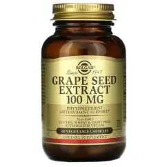 Натуральна добавка Solgar Grape Seed Extract 100 мг 60 капсул (2022-10-1532)
