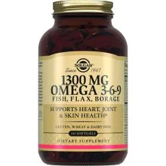 Жирні кислоти Solgar Omega 3-6-9 1300 мг 60 капсул (2022-10-1537)