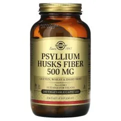 Натуральная добавка Solgar Psyllium Husks Fiber 500 мг 200 капсул (2022-10-0733)