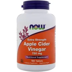 Натуральна добавка Now Foods Apple Cider Vinegar 750 мг 180 таб (2022-10-0646)