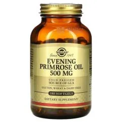 Натуральна добавка Solgar Evening Primrose Oil 500 мг 180 капсул (2022-10-1525)
