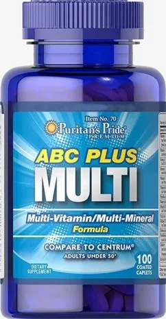 Вітаміни Puritan's Pride ABC Plus Multivitamin and Multi-Mineral Formula 100 капсул (100-82-4400823-20)