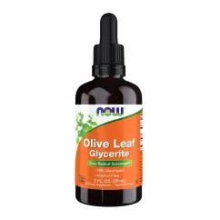 Натуральна добавка Now Foods Olive Leaf Glycerite 18% Liquid 59 мл (2oz) (2022-10-2655)