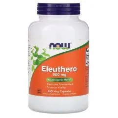 Натуральна добавка Now Foods Eleuthero 500 мг 250 капсул (2022-10-0704)