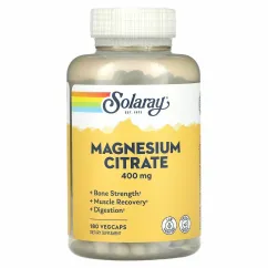 Витамины Solaray Magnesium Citrate 400 мг 180 капсул (2022-10-1034)