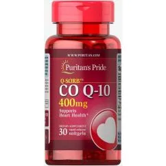 Витамины Puritan's Pride Q-SORB Co Q-10 400 мг 30 капсул (2022-10-2879)