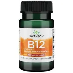 Витамин B-12 Swanson 500 мкг 30 капсул (100-16-6846253-20)