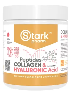Натуральна добавка Stark Pharm Collagen Peptides & Hyaluronic Acid 225 г Raspberry (2022-10-1513)