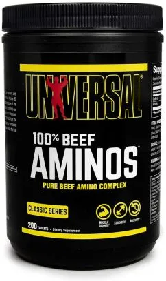 Аминокислота Universal Nutrition Beef Aminos 100% 200 таб (1149)
