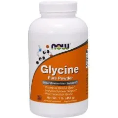 Амінокислота Now Foods Glycine Pure Powder 454 г 1lb (2022-10-0657)