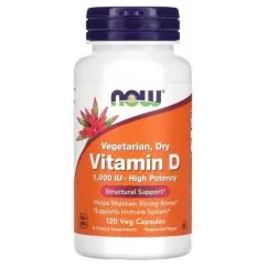 Витамины Now Foods VIT D-1000iu Vegetarian 120 капсул (2022-10-2559)