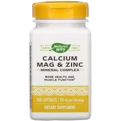 Витамины и минералы Nature's Way Calcium-Magnesium-Zinc 100 капсул (2022-10-1075)