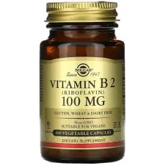 Вітамін Solgar Vitamin B2 Riboflavin 100 мг 100 капсул (2022-10-0756)