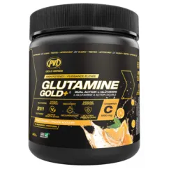 Амінокислота PVL Glutamine Gold + Vitamin C 322 г Tangy Orange (627933648026)