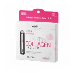 Натуральна добавка VPlab Beauty Liquid Collagen 10x10 мл (До 05.24) (2022-10-2831)
