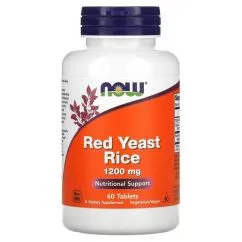 Вітаміни Now Foods Red Yeast Rice Extract 1200 мг 60 таб (2022-10-0702)