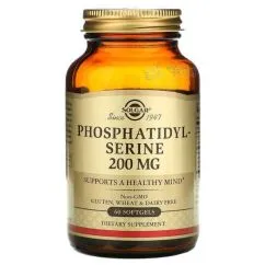 Натуральна добавка Solgar Phosphatidylserine 200 мг 60 капсул (2022-10-3000)