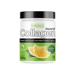 Натуральна добавка Pure Gold Protein Collagen Stevia 300 г Lemonade (2022-09-0778)