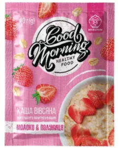 Вівсяна каша VALE Good Morning Oatmeal 30х40 г Milk Strawberry (100-26-9853722-20)
