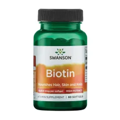 Вітаміни Swanson Biotin High Potency 10,000 мкг 60 капсул (100-31-9880236-20)