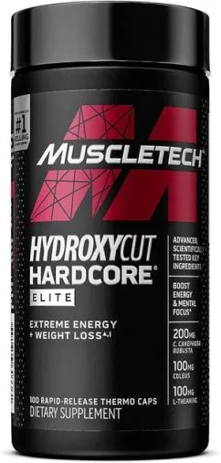 Жироспалювач Muscletech Hydroxycut hardcore elite 100 капсул (2022-09-0472)