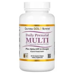 Вітаміни California Gold Nutrition Daily Prenatal Multi 60 капсул (2022-09-1058)