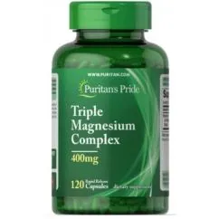 Вітаміни Puritan's Pride Triple Magnesium Complex 400 мг 120 капсул (2022-09-0206)