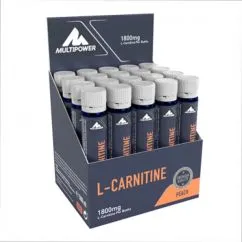 Жироспалювач Multipower L-Carnitine 1800 мг 500 мл 20x25 мл Peach (100-27-3648273-20)