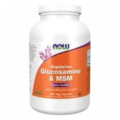 Вітаміни Now Foods Veg Glucosamin & MSM 500/500 240 капсул (2022-10-1355)