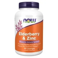 Минералы Now Foods Elderberry Zinc 90 loz (2022-10-2627)