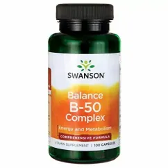 Витамины Swanson Balance B-50 Complex 100 капсул (100-84-9950975-20)