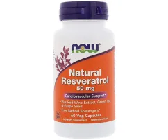 Натуральна добавка Now Foods Resveratrol 50 мг 60 капсул (2022-10-0105)
