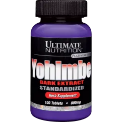 Натуральна добавка Ultimate Nutrition Yohimbe Bark Extract 800 мг 100 таб (2022-10-0815)