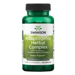 Пищевая добавка Swanson Adaptogenic Herbal Complex Rhodiola Ashwagandha Ginseng 60 капсул (100-43-2350147-20)