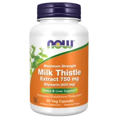 Натуральна добавка Now Foods Milk Thistle Extract 750 мг Silymarin 600 мг 90 капсул (2022-10-2313)