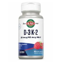 Вітаміни KAL D3 & K2 25 мкг 60 таб Raspberry (2022-10-0997)
