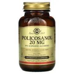 Натуральна добавка Solgar Policosanol 20 мг 100 капсул (2022-10-3001)