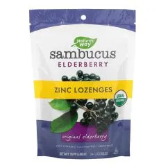 Мінерали Nature's Way Sambucus Organic Zinc Lozenges 24 cnt (2022-10-1092)