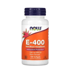Витамины Now Foods E-400 Mixed Tocopherols 100 капсул (2022-10-0668)