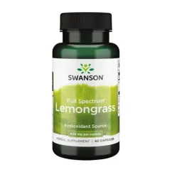 Натуральна добавка Swanson Lemongrass 400 мг 60 капсул (2022-09-0928)