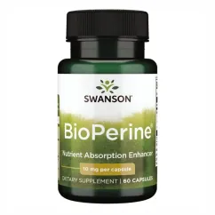 Натуральна добавка Swanson Bioperine 10 мг 60 капсул (2022-10-0204)